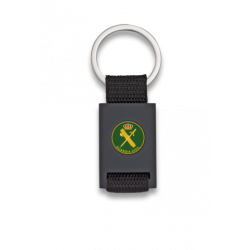 Llavero rectangulo negro + cinta negra GUARDIA CIVIL