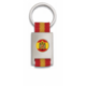 Llavero rectangulo plata + cinta bandera ESPAÑA ESCUDO