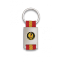 Llavero rectangulo plata + cinta bandera EJERCITO DE TIERRA