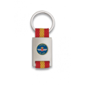 Llavero rectangulo plata + cinta bandera EJERCITO DEL AIRE