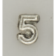 Numeral pasador diario " 5 PLATA "