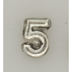 Numeral pasador diario " 5 PLATA "