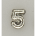 Numeral pasador diario " 5 PLATA "