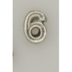 Numeral pasador diario " 6 PLATA "