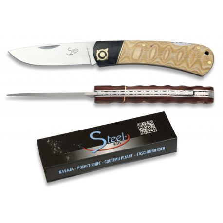 Navaja STEEL440.Mad. Natural Cust. 7cm