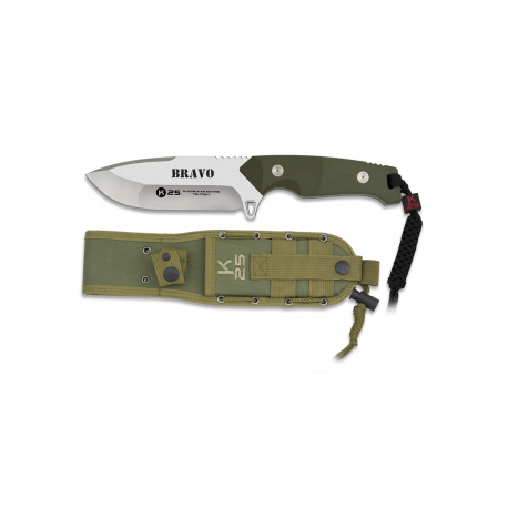 Cuchillo K25. BRAVO.cachas verde.12.5