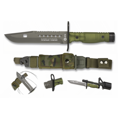 cuchillo K25 VERDE Bayoneta. 17.8