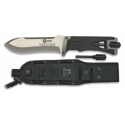 K25.Cuchillo tac.negro. Pedernal. H:14.6