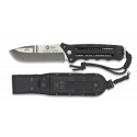 cuchillo K25 encordado negro. tit. h: 12