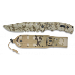 cuchillo K25 SFL camo con sierra. h. 14