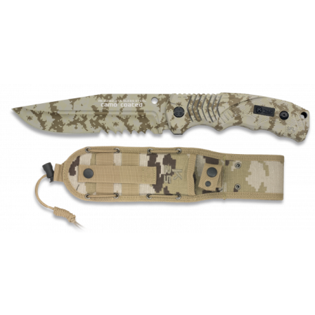 cuchillo K25 SFL camo con sierra. h. 14