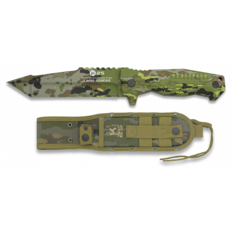 cuchillo K25 SPCB camo titanium c. 14 cm