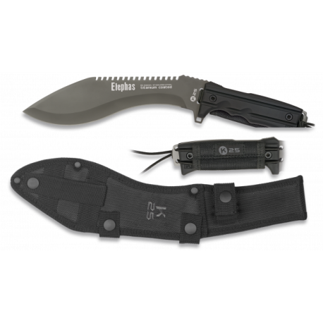 Machete K25 ELEPHAS.Color Negro. H:23