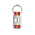 Llavero rectangulo plata+ cinta bandera INFANTERIA DE MARINA