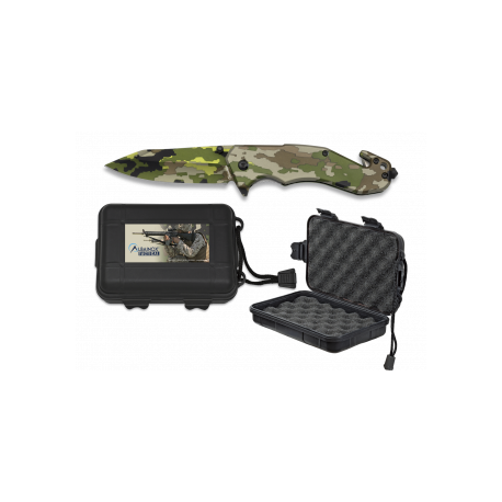 Navaja Albainox Camo Verde C/ caja ABS