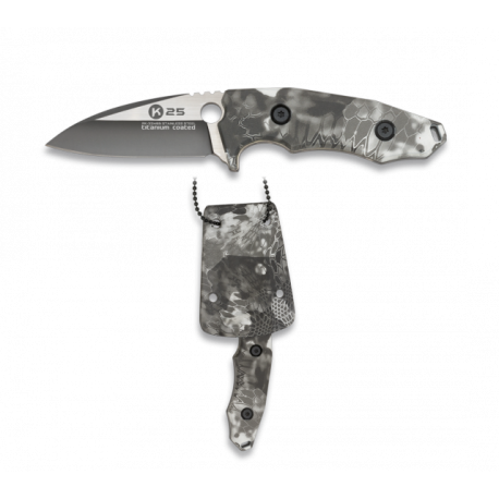 cuchillo k25 G10 black ptn camo H:7.2