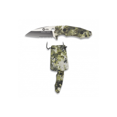 cuchillo k25 G10 green ptn camo. h:7.2