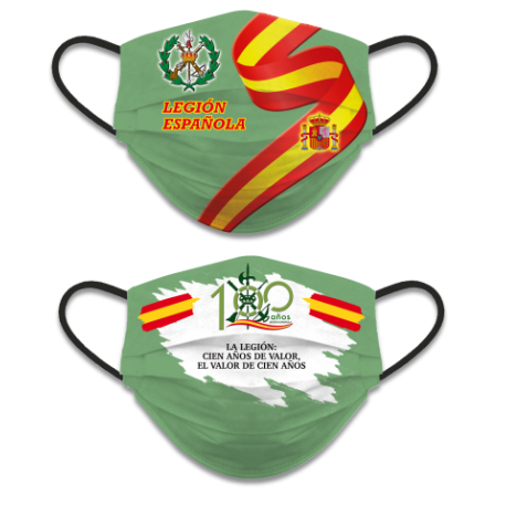 Mascarilla reversible Legión Esp 100