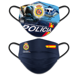 Mascarilla reversible Cuerpo Nacional Policia
