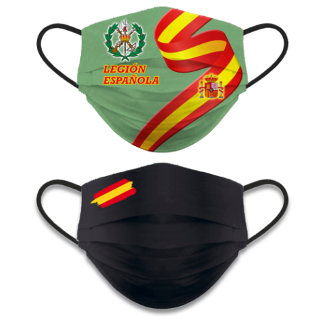 Mascarilla reversible Legión Española